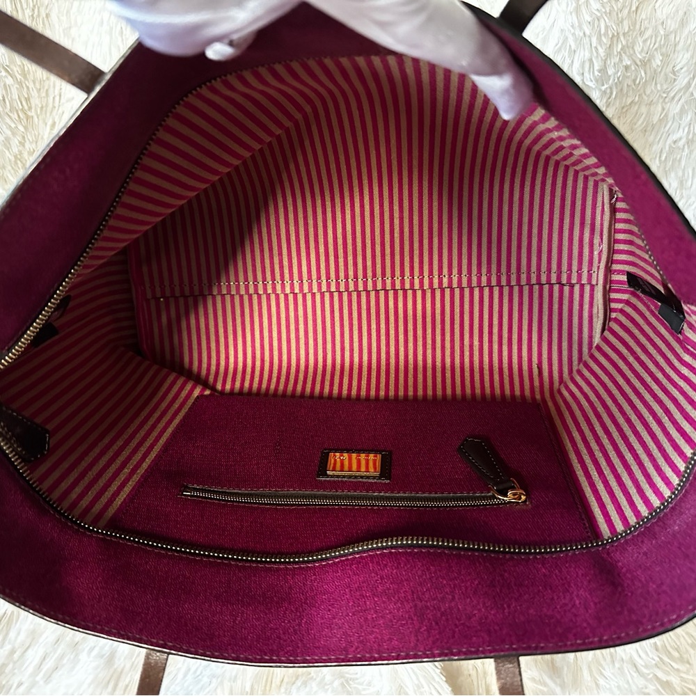 Fendi Zucca Spalmati small role tote tobacco fuchsia - Picture 3 of 17